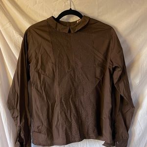 brown vintage collared shirt